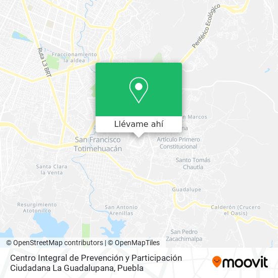 Mapa de Centro Integral de Prevención y Participación Ciudadana  La Guadalupana