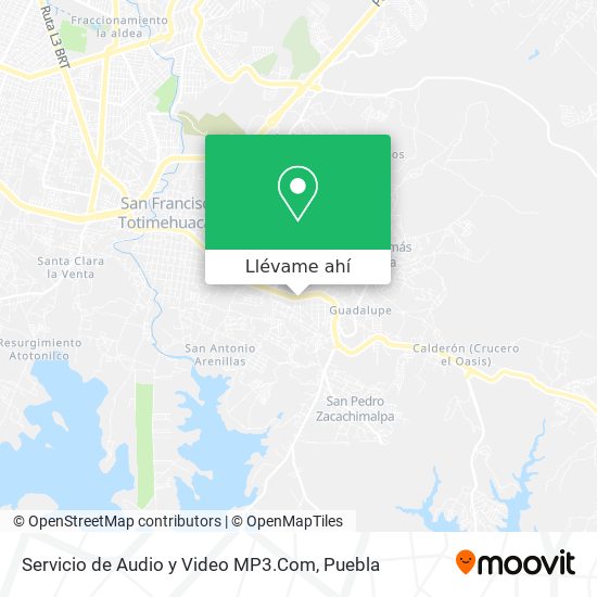 Mapa de Servicio de Audio y Video MP3.Com