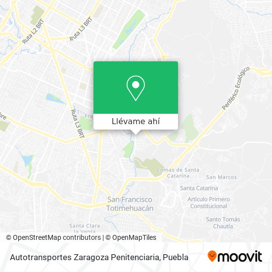 Mapa de Autotransportes Zaragoza Penitenciaria