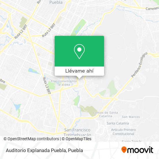 Mapa de Auditorio Explanada Puebla