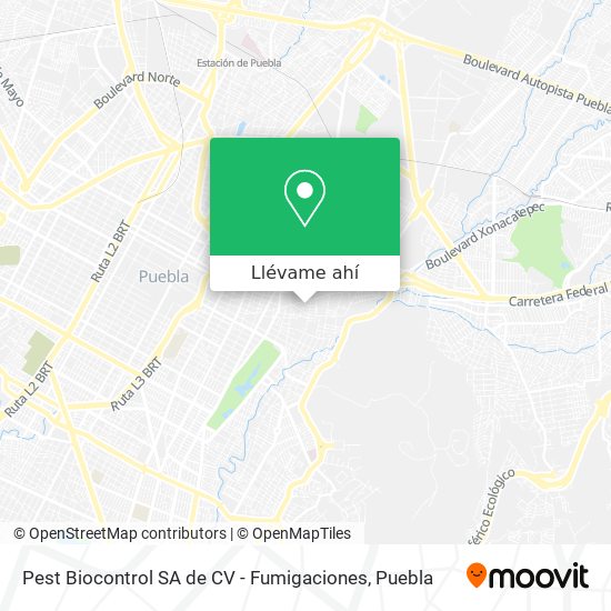 Cómo llegar a SA de CV - Fumigaciones en Puebla en Autobús?