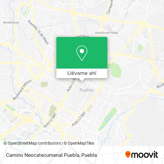 Mapa de Camino Neocatecumenal Puebla