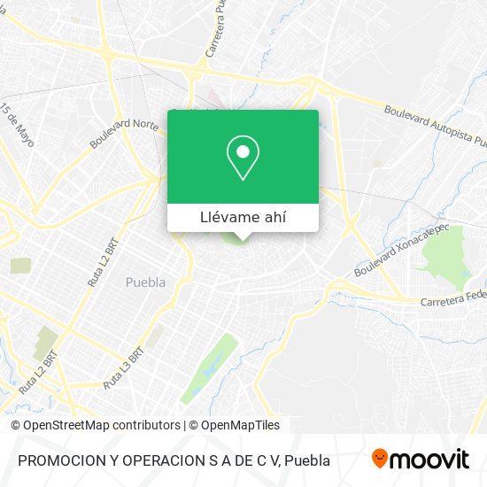 Mapa de PROMOCION Y OPERACION S A DE C V