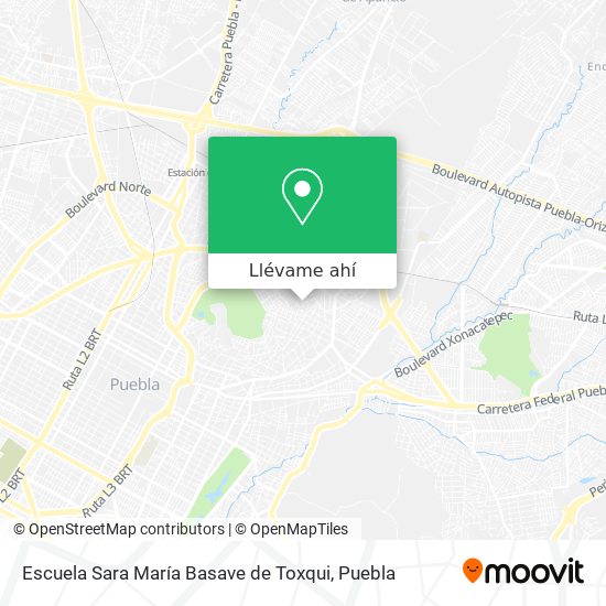 Mapa de Escuela Sara María Basave de Toxqui