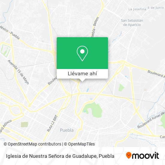 Cómo llegar a Iglesia de Nuestra Señora de Guadalupe en San Pedro Cholula  en Autobús?