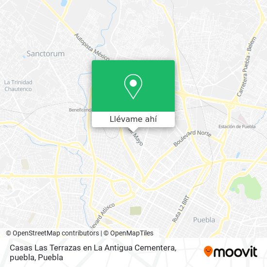 Cómo llegar a Casas Las Terrazas en La Antigua Cementera, puebla en San  Pedro Cholula en Autobús?