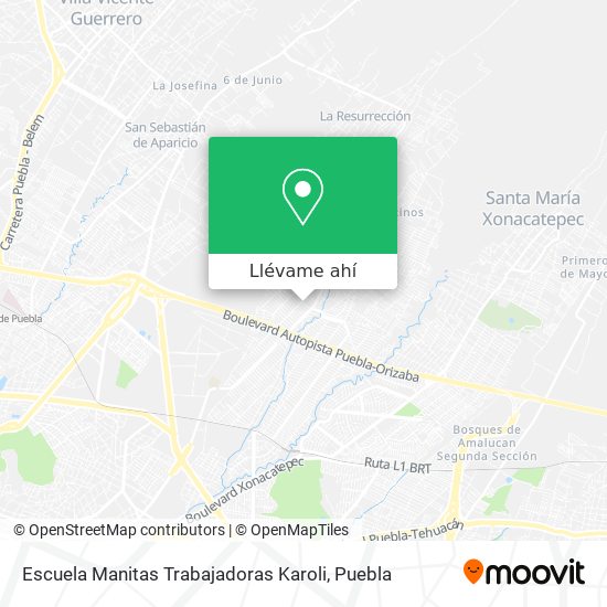 Mapa de Escuela Manitas Trabajadoras Karoli