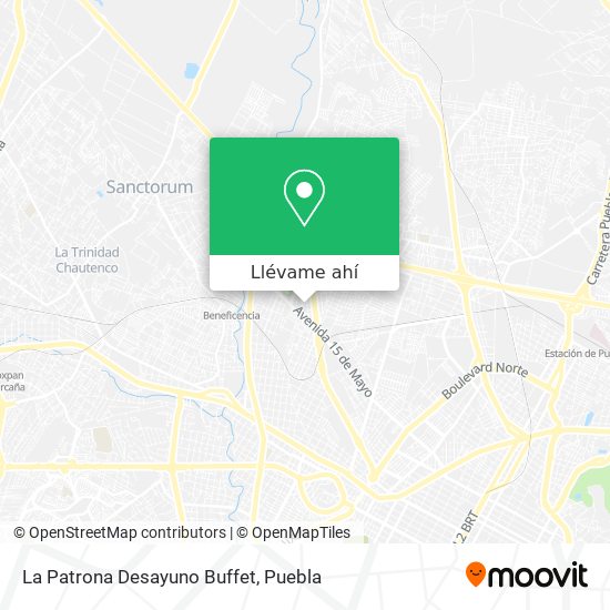 Cómo llegar a La Patrona Desayuno Buffet en San Pedro Cholula en Autobús?