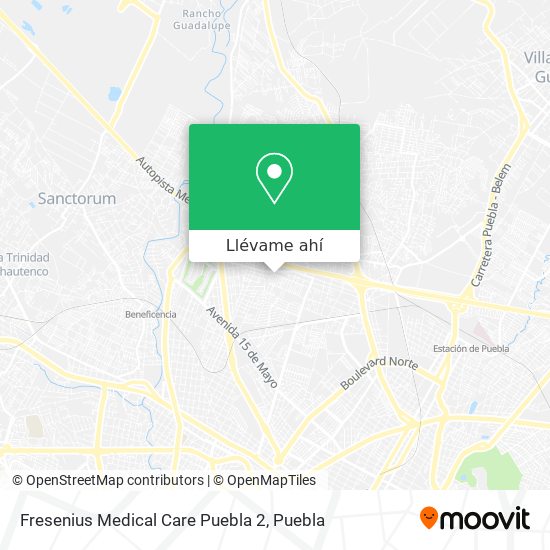 Mapa de Fresenius Medical Care Puebla 2