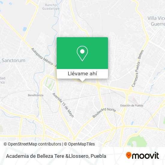 Mapa de Academia de Belleza Tere &Llossero