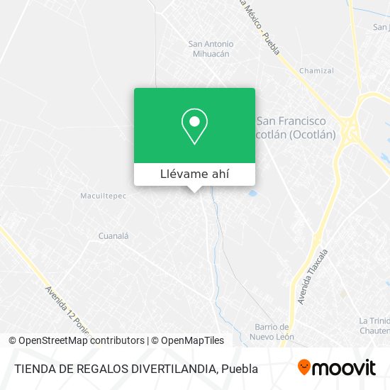 Mapa de TIENDA DE REGALOS DIVERTILANDIA