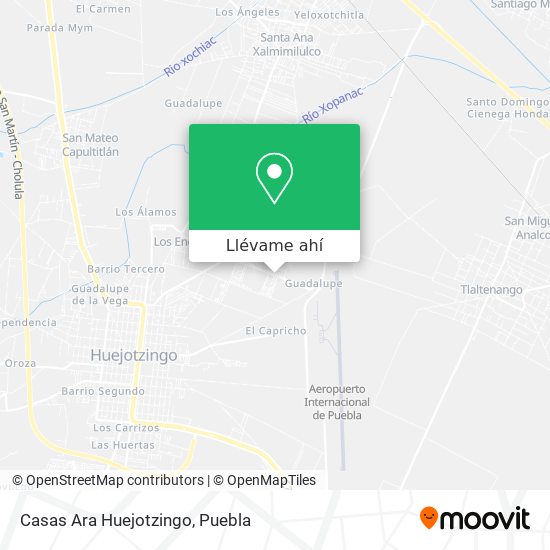 Cómo llegar a Casas Ara Huejotzingo en Puebla en Autobús?