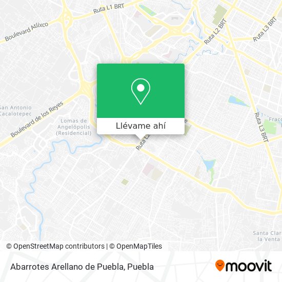 Mapa de Abarrotes Arellano de Puebla