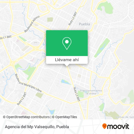 Mapa de Agencia del Mp Valsequillo