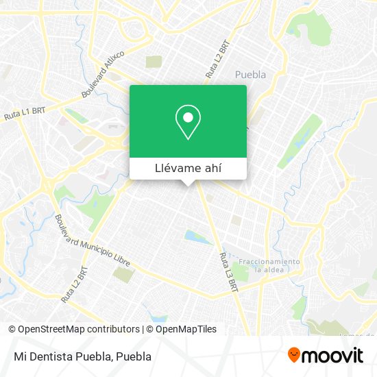 Mapa de Mi Dentista Puebla
