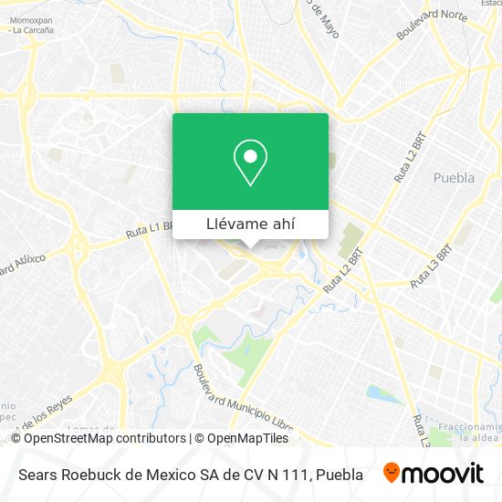 Mapa de Sears Roebuck de Mexico SA de CV N 111