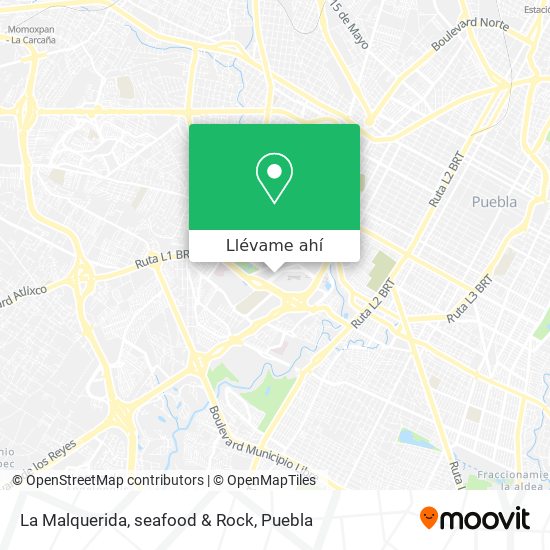 Mapa de La Malquerida, seafood & Rock