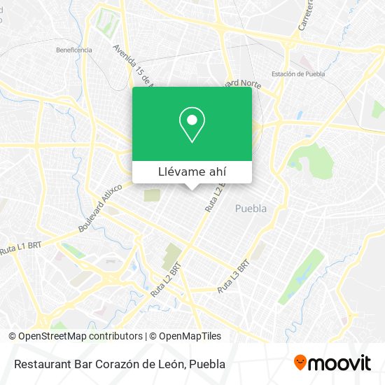 Mapa de Restaurant Bar Corazón de León