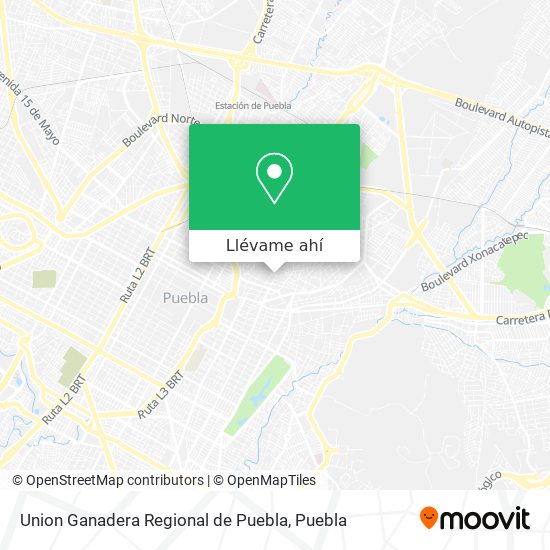 Mapa de Union Ganadera Regional de Puebla