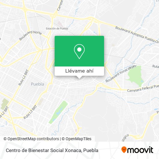 Mapa de Centro de Bienestar Social Xonaca