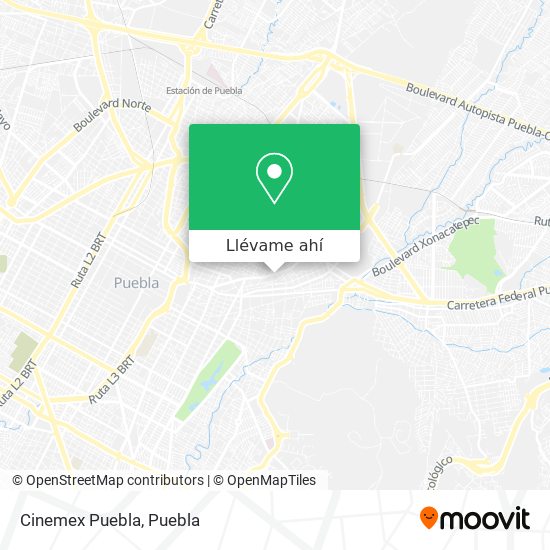 Mapa de Cinemex Puebla