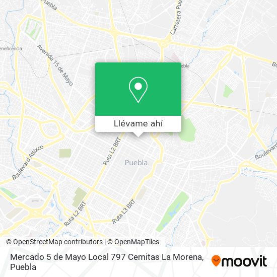 Cómo llegar a Mercado 5 de Mayo Local 797 Cemitas La Morena en San Andrés  Cholula en Autobús?