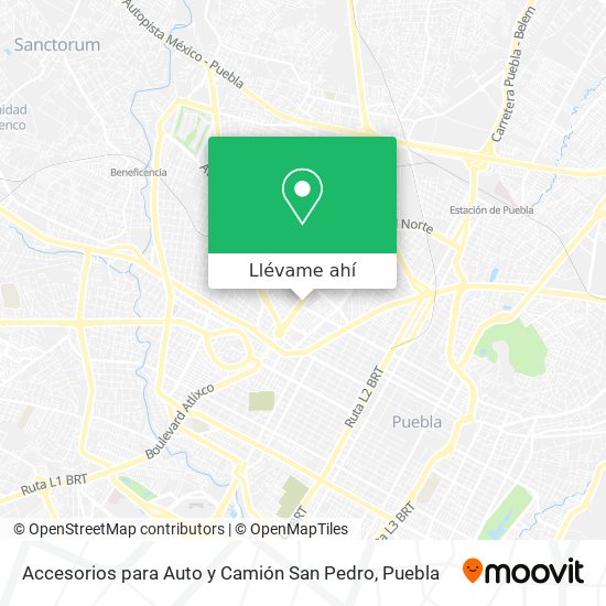 Mapa de Accesorios para Auto y Camión San Pedro