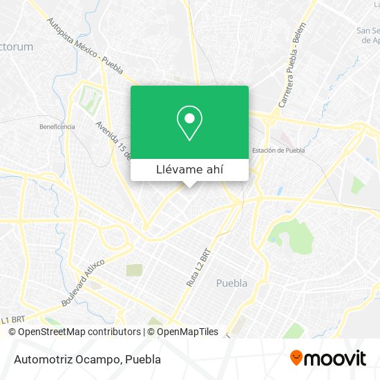 Mapa de Automotriz Ocampo