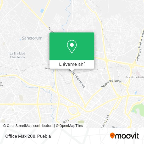 Cómo llegar a Office Max 208 en San Pedro Cholula en Autobús?