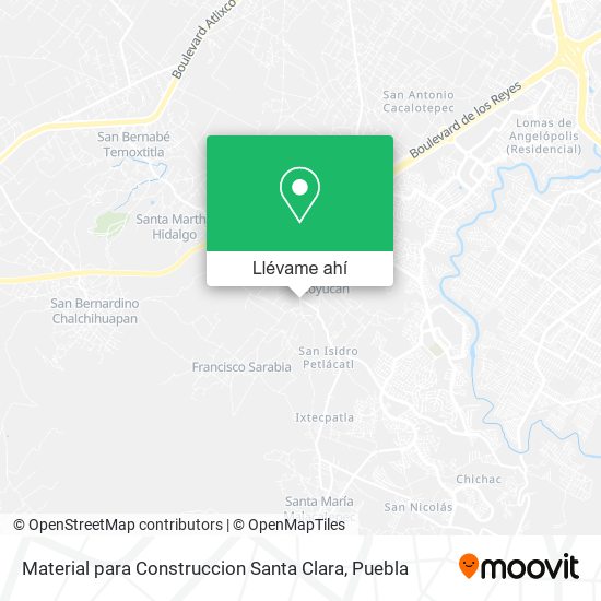 Mapa de Material para Construccion Santa Clara