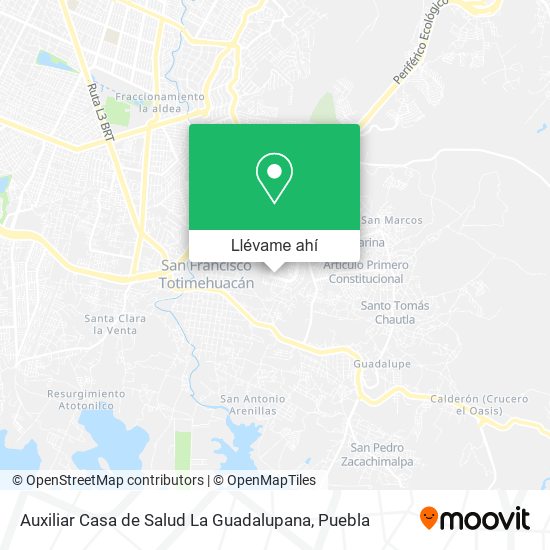 Mapa de Auxiliar Casa de Salud La Guadalupana