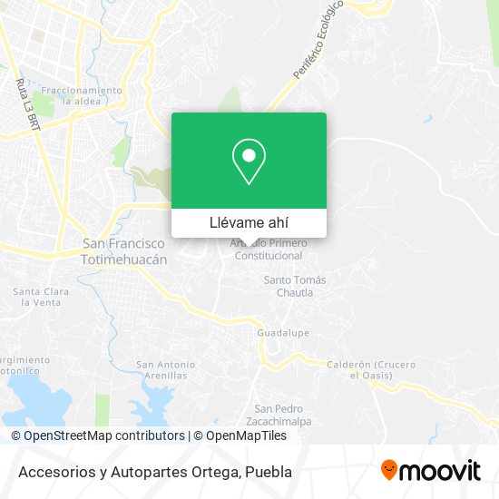Mapa de Accesorios y Autopartes Ortega