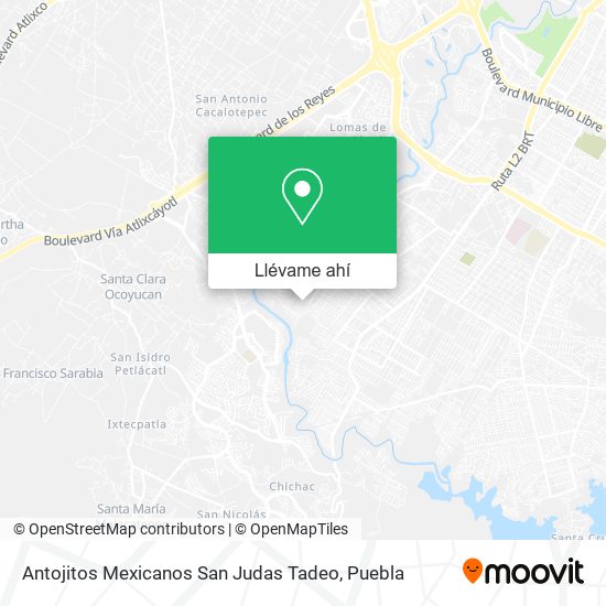 Mapa de Antojitos Mexicanos San Judas Tadeo