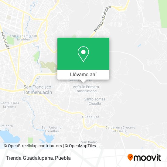 Mapa de Tienda Guadalupana