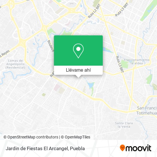 Mapa de Jardin de Fiestas El Arcangel