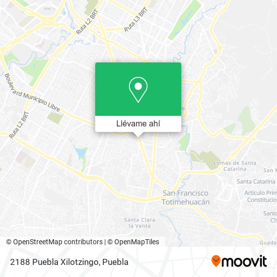 Mapa de 2188 Puebla Xilotzingo