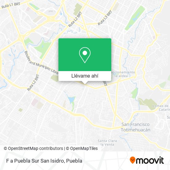 Mapa de F a Puebla Sur San Isidro
