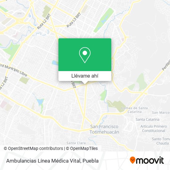 Mapa de Ambulancias Línea Médica Vital