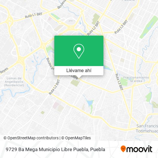 Mapa de 9729 Ba Mega Municipio Libre Puebla
