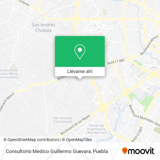 Mapa de Consultorio Medico Guillermo Guevara