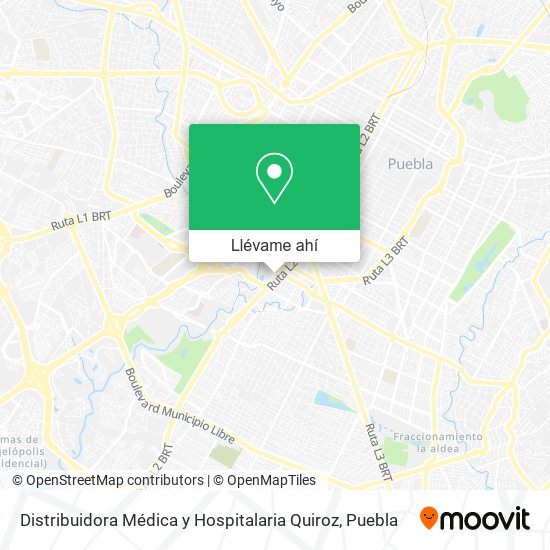 Mapa de Distribuidora Médica y Hospitalaria Quiroz