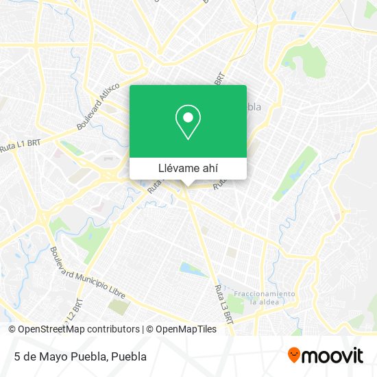 Mapa de 5 de Mayo Puebla