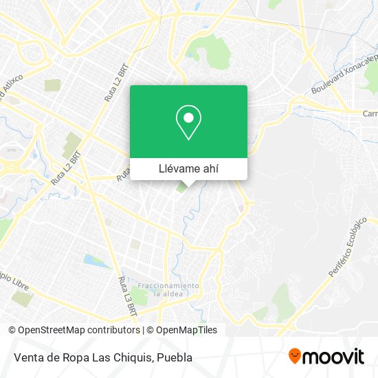 Mapa de Venta de Ropa Las Chiquis