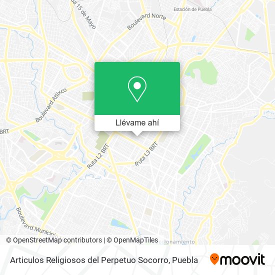 Mapa de Articulos Religiosos del Perpetuo Socorro