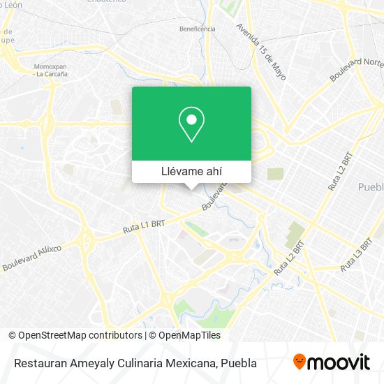 Mapa de Restauran Ameyaly Culinaria Mexicana