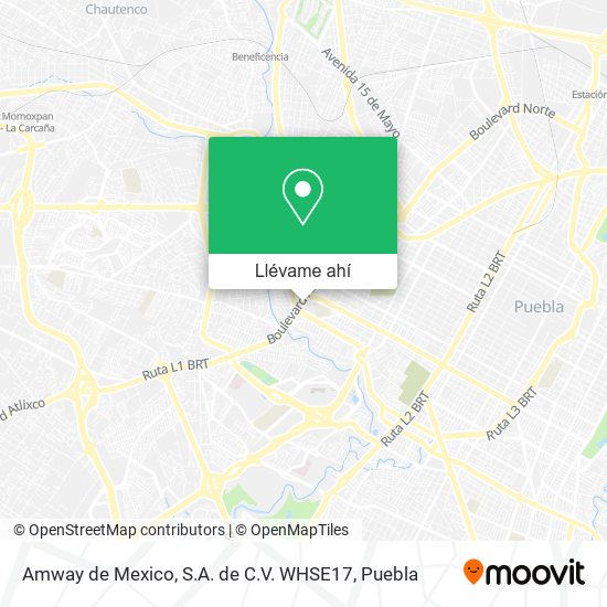 Mapa de Amway de Mexico, S.A. de C.V. WHSE17