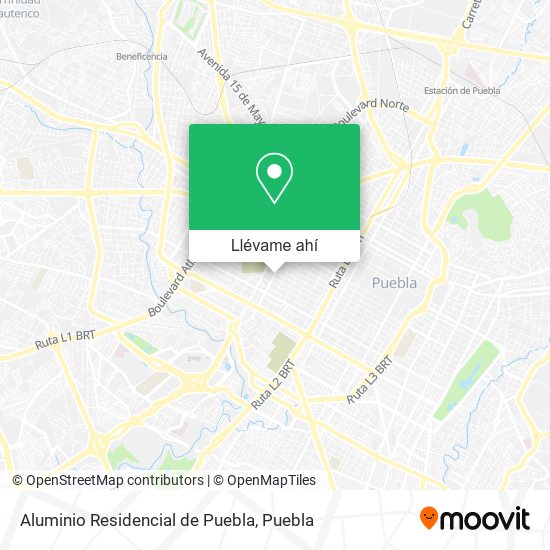 Mapa de Aluminio Residencial de Puebla