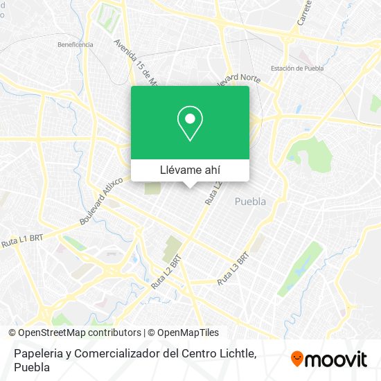 Mapa de Papeleria y Comercializador del Centro Lichtle