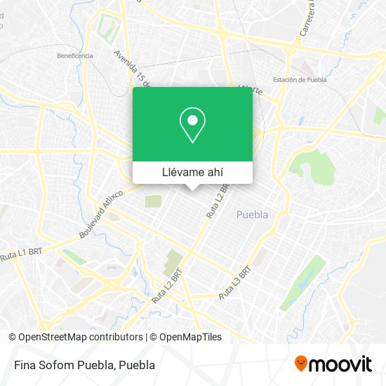 Mapa de Fina Sofom Puebla