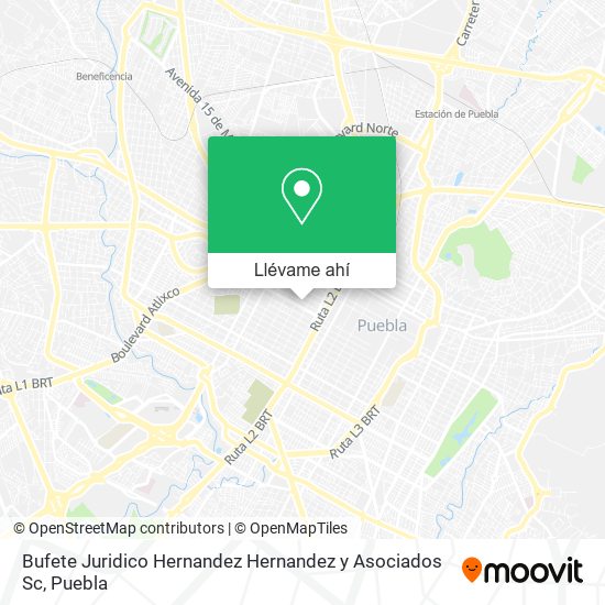 Mapa de Bufete Juridico Hernandez Hernandez y Asociados Sc